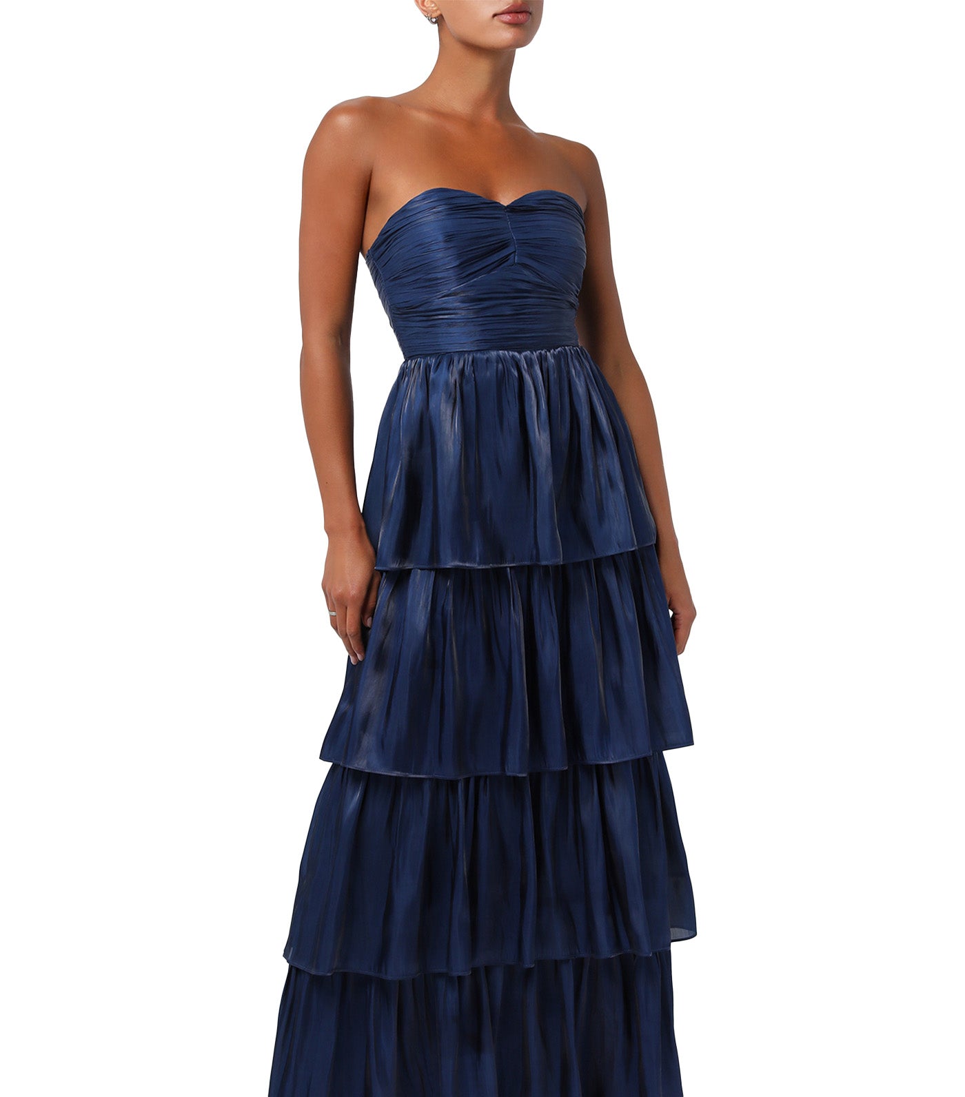 Lulus Bella Tiered Maxi Dress Navy