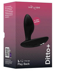 We-Vibe Ditto+ Rechargeable Silicone Butt Plug with Remote Control - Satin Black
