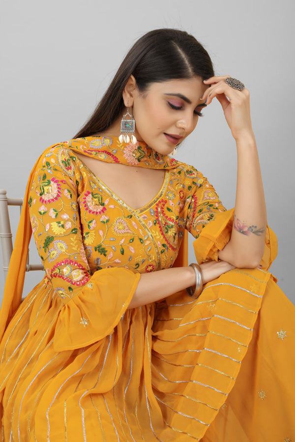 Wedding Special Yellow Dress Design For Haldi Ceremony - Anaya Designer Studio