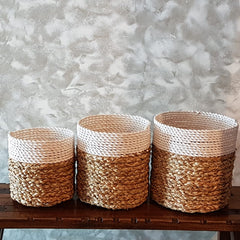 Woven Banana Leaf and Rafia Basket Sets - Canggu & Co