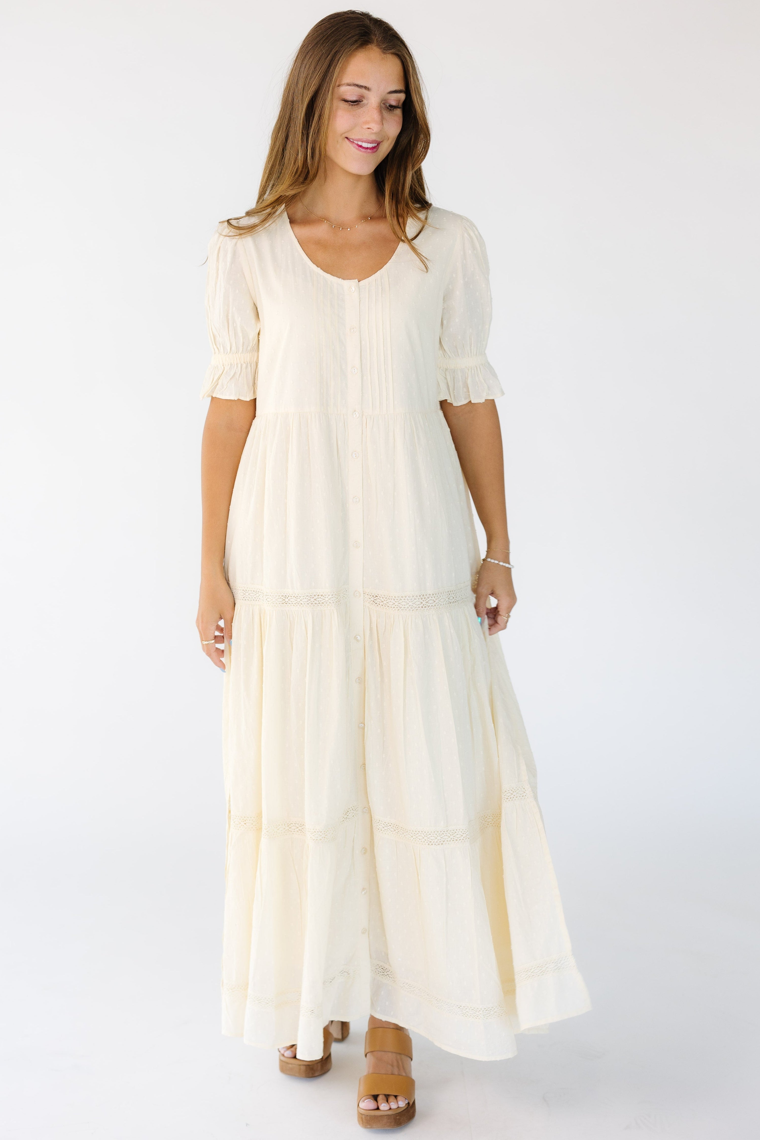Citrus Cities Cream Dress for women and teens.