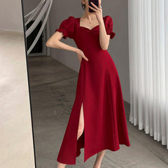 Sweetheart Short Sleeve Fit & Flare Dress Vivian Seven