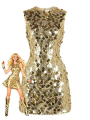 Y2k Sequin Disco Sleeveless Party Dress - vintage dress, retro fashion