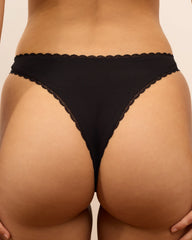 Tanga Cotton Lace - Dark