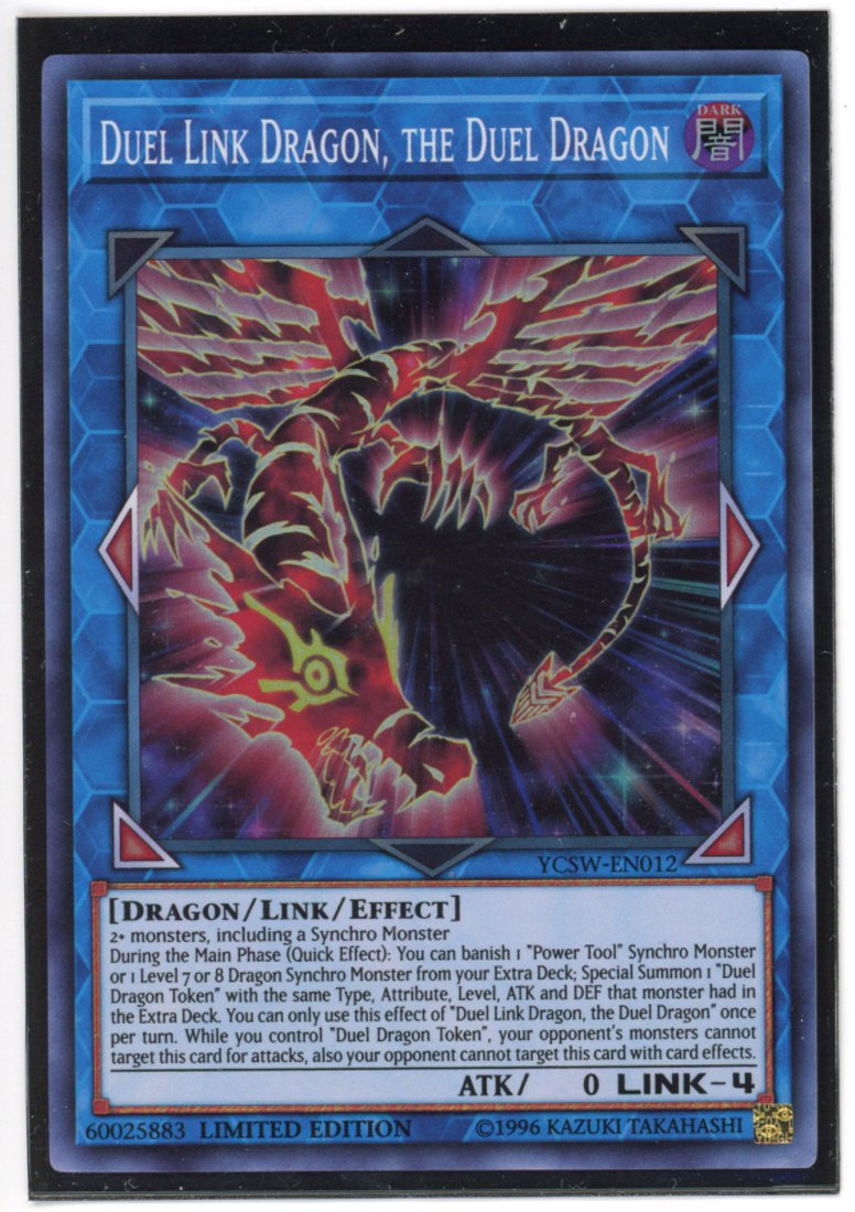 YCSW-EN012 - Duel Link Dragon, the Duel Dragon - Super Rare - Yu-Gi-Oh! Championship Series Prize Cards