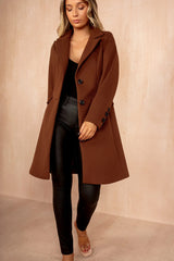 Tatum Chocolate Longline Coat