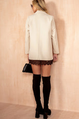 Kayla Stone Lace Trim Blazer