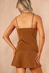 Carolina Camel Cowl Neck Cami Top