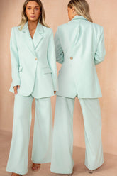 Jean Mint Split Back Blazer