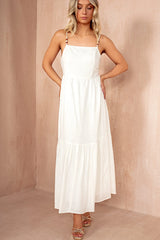 Joanna White Linen Dress