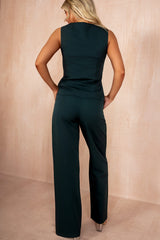 Jo Emerald Green Tailored Straight Leg Trousers