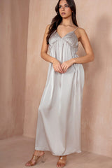 Louise Champagne Satin Dress