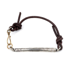 Diamond Leather Modernist Bracelet