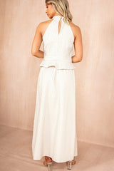 Pia Stone Textured Maxi Skirt