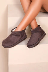 Addison Chocolate Suedette Mules