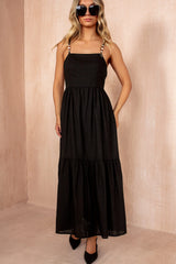 Joanna Black Linen Dress