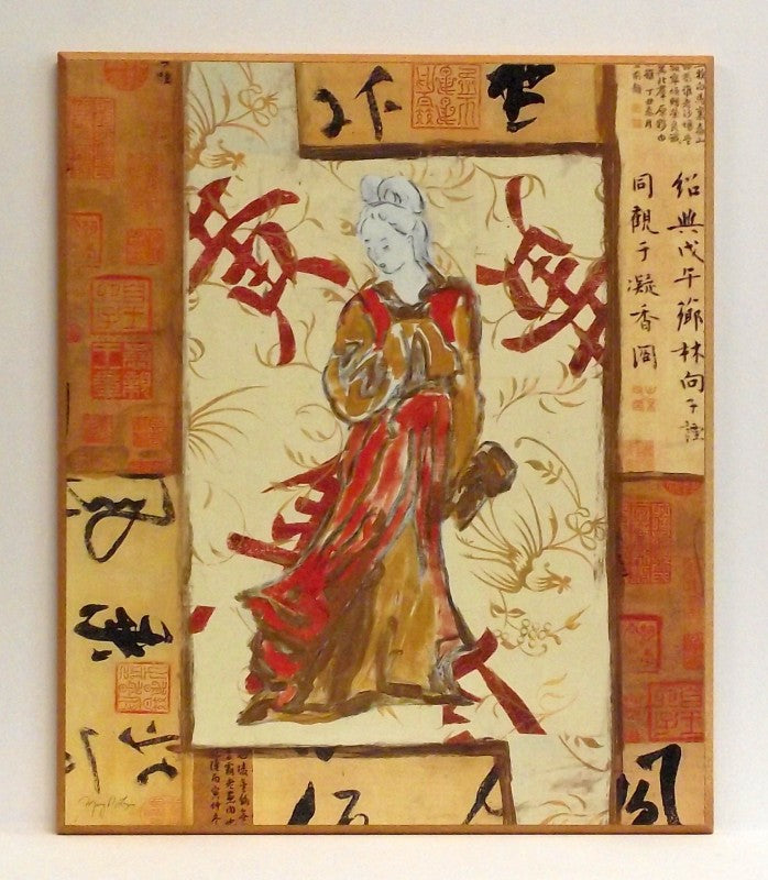 Obraz Postać Chinki w tradycyjnym stroju na płycie 51x61 cm - ErgoPaul