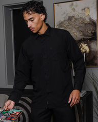 Bamboo Long Sleeve Dress Shirt 2.0 - Black - Dixxon Flannel Co.