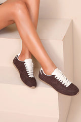 Cazz Chocolate Suedette Trainers