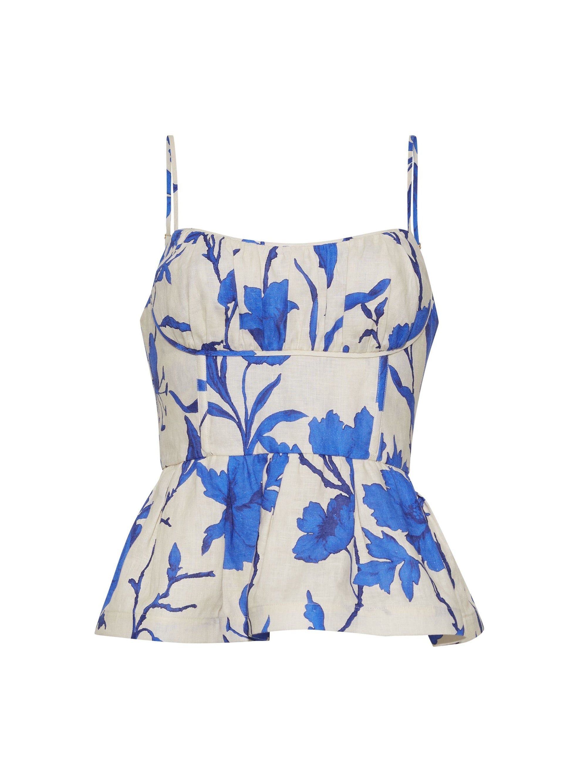 Cara Cara Alba Top in Athena Cobalt