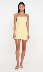 Aishya Asym Mini Dress in Sequin Butter Yellow by Bec + Bridge