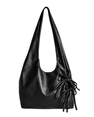 LARGE TIE LEATHER TOTE