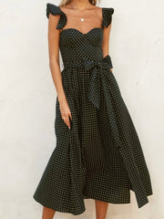 Black Polka Dots Corset Dress - Premium Clothing 🌟 - Bella Boutique & Bellasbylola.com