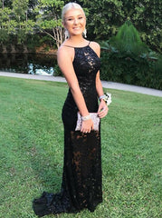 Black Prom Dresses,Lace Evening Dresses,Illusion Evening Dress,Sexy Prom Dress,PD00217