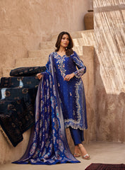 blue pakistani kameez designs