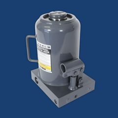 Side view of Borum Industrial Hydraulic Bottle Jack - 50 Tonne Capacity