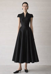 Betty black Midi Dress, Black Cocktail Dress, buy a black dress, black tie wedding guest dress