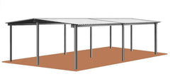24'W x 48'D Free Standing Gable Cover - Color Sheets & Trim