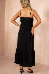 Tessa Black Cotton Cami Dress
