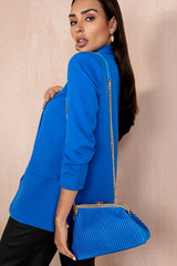 Claudia Blue PU Detachable Chain Bag