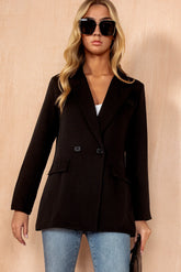 Nell Black Double Breasted Blazer