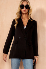Nell Black Double Breasted Blazer