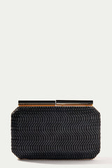 KOKO Woven Clutch-BLACK