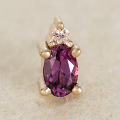 BVLA Oval with Round Prong Threadless End