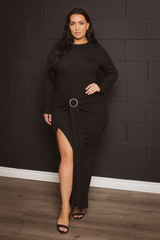 Curvy Sense Dresses Plus Size Venetia Maxi Dress - Black