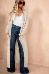 Arya Stone Hairy Knit Long Cardigan