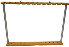 Wall-Mountable Burette Rack - Holds 12 Burettes - Hardwood