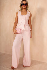 Zaria Pink Wide Leg Trousers