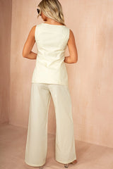 Ariyah Buttercream Waistcoat Co Ord