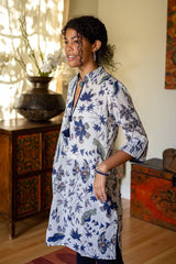 Dresses - Dolma Floral Cotton Tunic Dress - Girl Intuitive - Dolma -