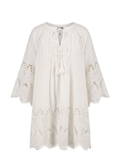 Dresses Scarlett Poppies Flamingo Oasis Embroidered Short Dress Antique White Apoella
