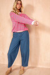 Estella Pink Knit Striped Jumper