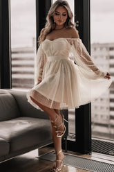 Braelyn Cream Polka Dot Dress