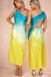 Kaylie Sunset Ombre Midi Dress