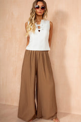 Julieta Camel Palazzo Trousers