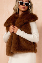 Nia Tan Faux Fur Gilet